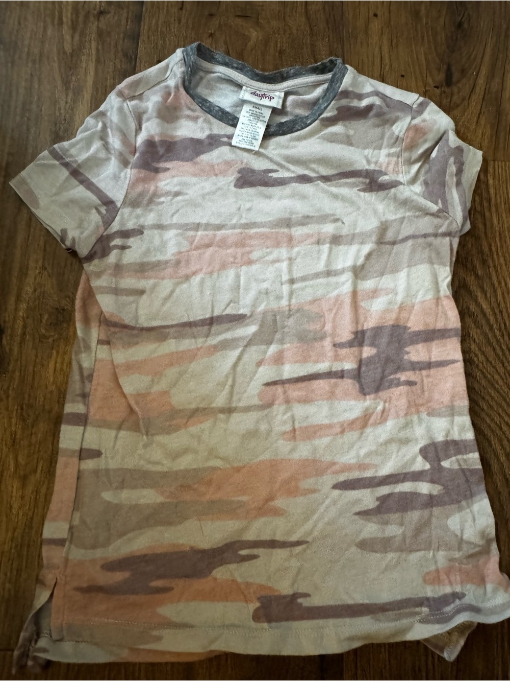 Daytrip Pink Camo Short Sleeve Tee
